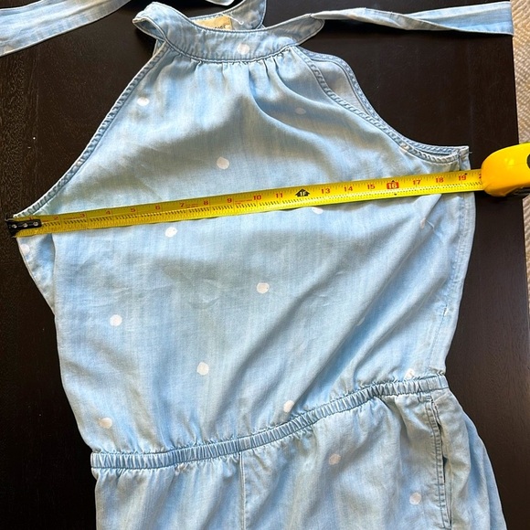 Anthropologie Cloth & Stone High Neck Chambray Wide Leg Jumpsuit - Picture 4 of 9